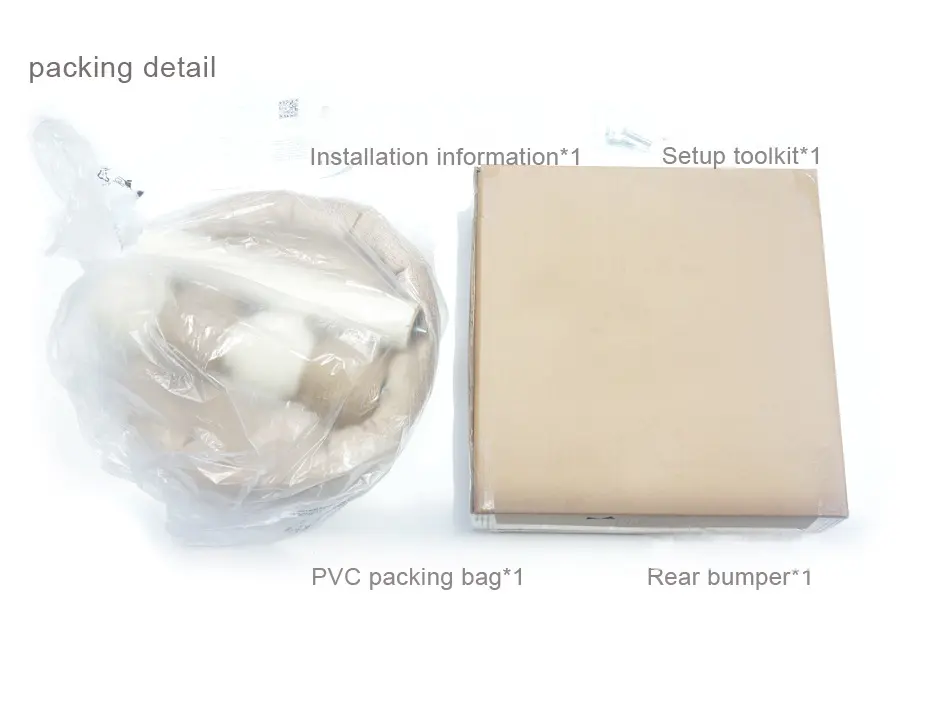 Knock-down packing components, installation guide and tool kit
