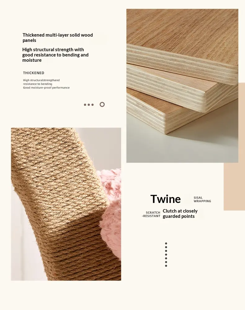 Plywood and sisal material details
