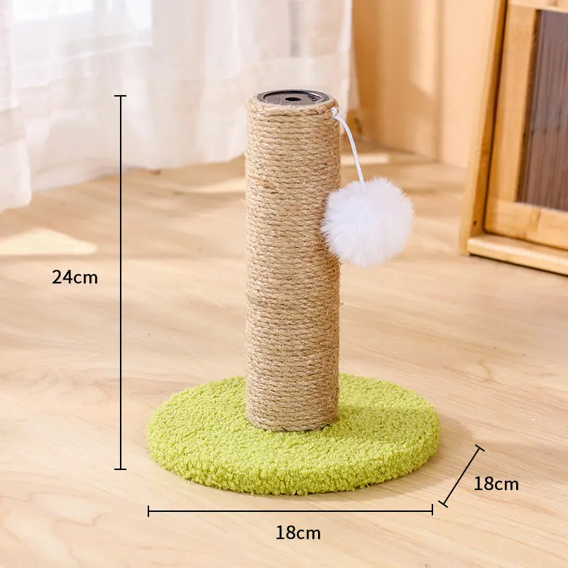 Green-base sisal scratching post dimensions