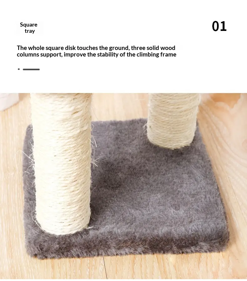 Square stable base and three posts