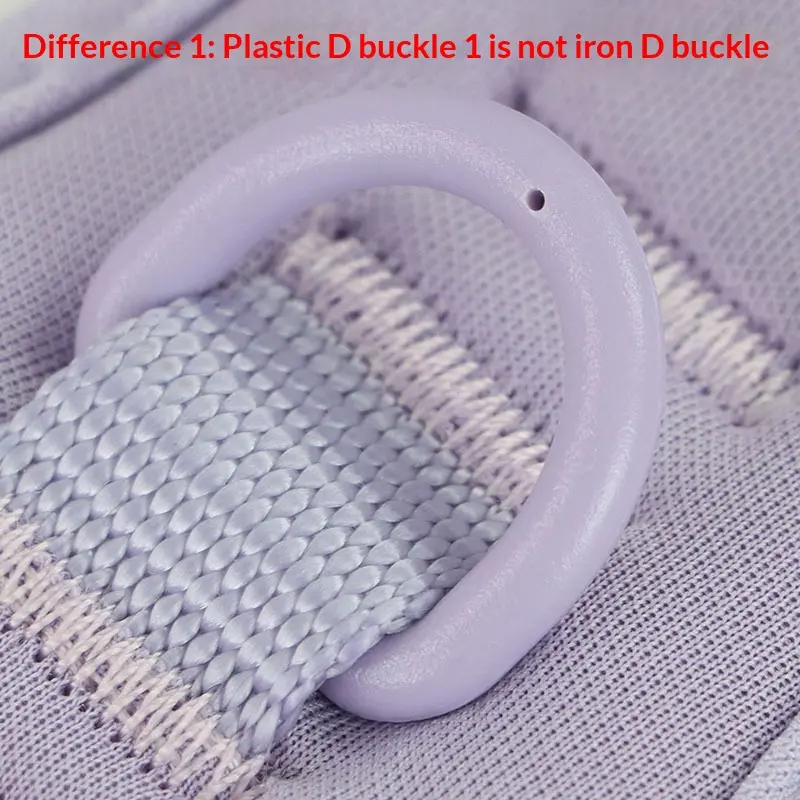 Lightweight D-ring detail on padded harness