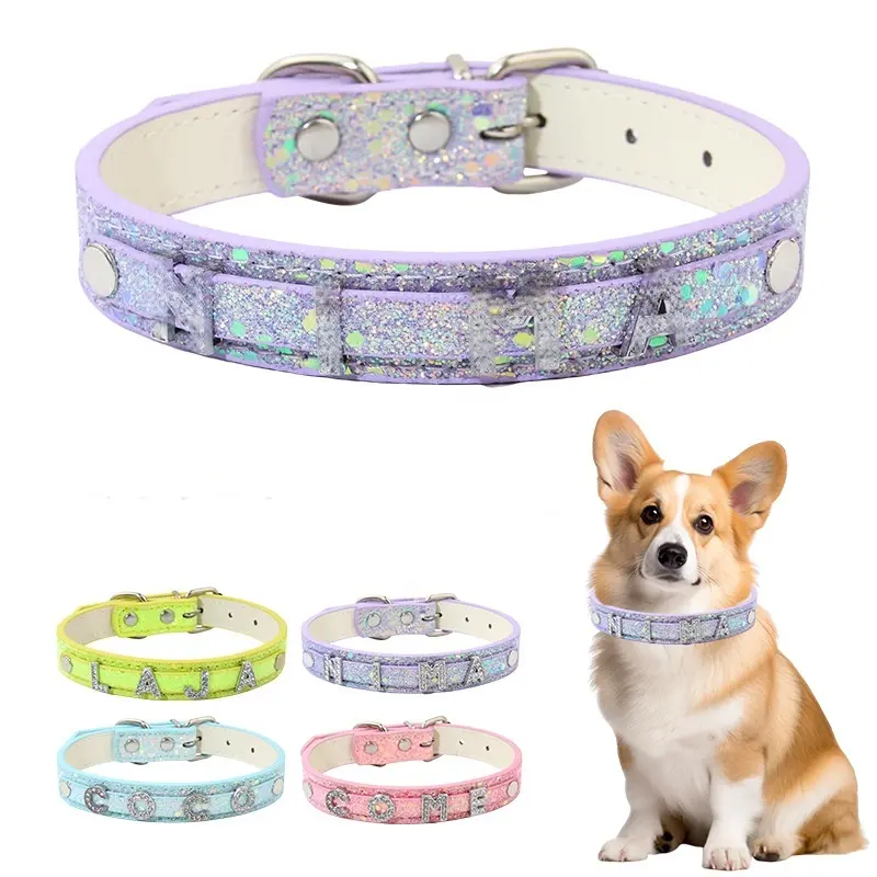 Glitter DIY letter collar color range