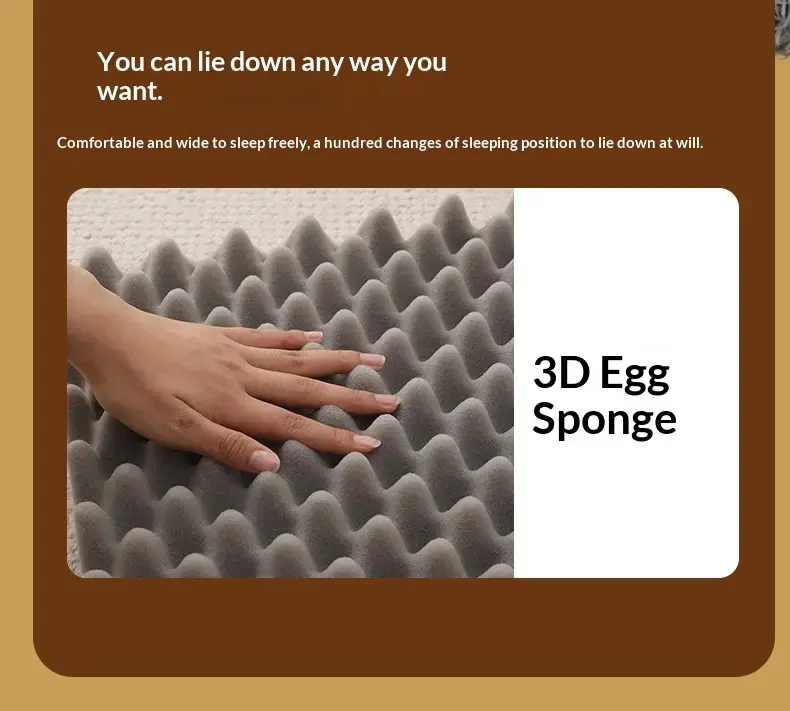Egg-crate foam support detail
