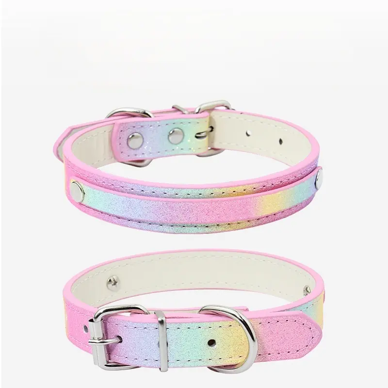 Rainbow collar front and back views
