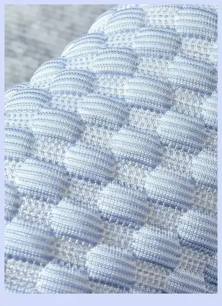 Light blue textured cooling-touch fabric