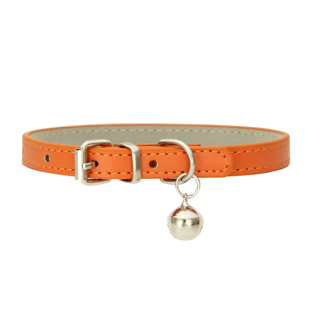 Orange PU bell collar
