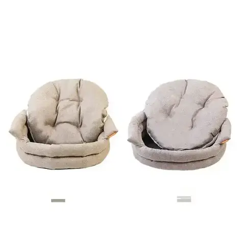 Beige and grey round bolster bed options